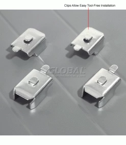 Global Industrial™ Steel Shelving 18 Ga 48" Wx12" Dx97" H Closed Clip 5 Shelves Starter -Shelving Sales Store 796392 5wco 2