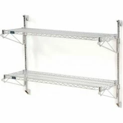 Nexel® Chrome Wall Mount Wire Shelving 60"W x 14"D x 34"H 2 - Shelf Starter -Shelving Sales Store 798103 2