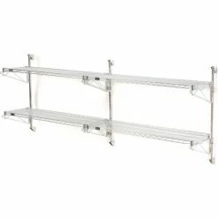Nexel® Chrome Wall Mount Wire Shelving 48"W x 24"D x 34"H 2 - Shelf Add-On 9 Nexel® Chrome Wall Mount Wire Shelving 48"W x 24"D x 34"H 2 - Shelf Add-On -Shelving Sales Store 798111 02 1