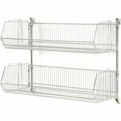 Nexel Wall Mount Basket Kit 36"W x 20"D x 9"H (2 Basket) Chrome