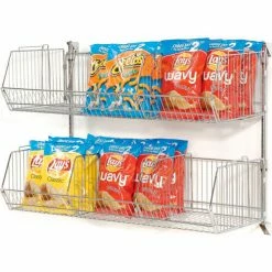 Nexel Wall Mount Basket Kit 36"W x 20"D x 9"H (2 Basket) Chrome -Shelving Sales Store 798313 06 2