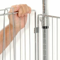 Nexel Wall Mount Basket Kit 48"W x 20"D x 9"H (2 Basket) Chrome -Shelving Sales Store 798313 08 5