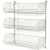 Nexel Wall Mount Basket Kit 48"W x 20"D x 9"H (3 Basket) Chrome