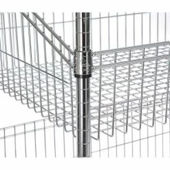 Nexel® Chrome, 4 Tier, Wire Shelf Basket Starter Unit, 36"W x 18"D x 63"H -Shelving Sales Store 798475 03 2