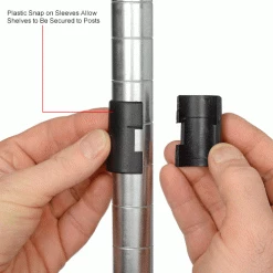 Nexel® Chrome, 4 Tier, Wire Shelving Starter Unit, 36"W X 18"D X 74"H -Shelving Sales Store 798768NCIN 6wco