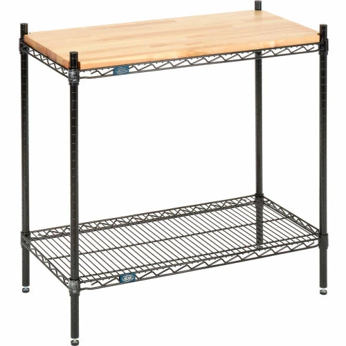 Nexel® Black Epoxy, 2 Tier, Display Unit, 36"W x 18"D x 34"H 1 Nexel® Black Epoxy, 2 Tier, Display Unit, 36"W x 18"D x 34"H