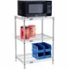Nexel® Poly-Z-Brite®, 3 Tier, Single Station Microwave Shelving, 24"W x 18"D x 34"H