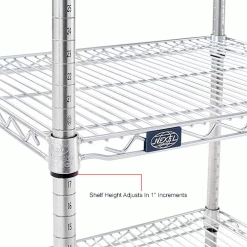 Nexel® Poly-Z-Brite®, 3 Tier, Single Station Microwave Shelving, 24"W x 18"D x 34"H -Shelving Sales Store 806449SIN 3wco