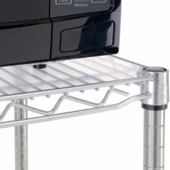 Nexel® Poly-Z-Brite®, 3 Tier, Single Station Microwave Shelving, 24"W x 18"D x 34"H -Shelving Sales Store 806449S 02