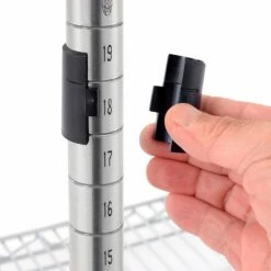 Nexel® Poly-Z-Brite®, 3 Tier, Single Station Microwave Shelving, 24"W x 18"D x 34"H -Shelving Sales Store 806449S 05