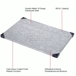 Nexel® S2472SZ Solid Galvanized Shelf 72"W x 24"D 22 Nexel® S2472SZ Solid Galvanized Shelf 72"W x 24"D -Shelving Sales Store 933CP30 1wco 1