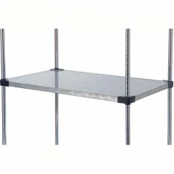 Nexel® Galvanized Steel, 4 Tier, Solid Shelving Starter Unit, 24"Wx18"Dx54"H -Shelving Sales Store 933CP34 08 5