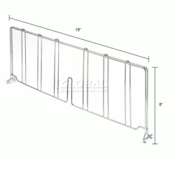 Nexel® Chrome Divider, 18"D x 8"H 9 Nexel® Chrome Divider, 18"D x 8"H -Shelving Sales Store AD818C dim