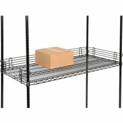 Nexel® Black Epoxy Wire Ledge, 30"W x 4"H -Shelving Sales Store AL424B 02 1
