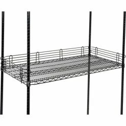 Nexel® Black Epoxy Wire Ledge, 60"W x 4"H -Shelving Sales Store AL448B 04 2