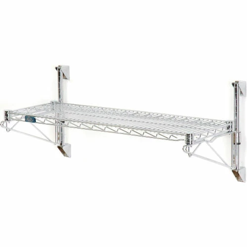 Nexel® Chrome Wall Mount Wire Shelving 72"W x 18"D x 14"H 1 - Shelf Starter 4 Nexel® Chrome Wall Mount Wire Shelving 72"W x 18"D x 14"H 1 - Shelf Starter - Image 4
