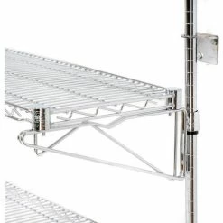 Nexel® Chrome Wall Mount Wire Shelving 36"W x 14"D x 54"H 3 - Shelf Starter -Shelving Sales Store B1137141 04 3