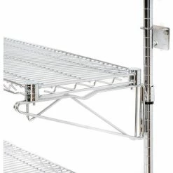Nexel® Chrome Wall Mount Wire Shelving 48"W x 18"D x 34"H 2 - Shelf Starter 7 Nexel® Chrome Wall Mount Wire Shelving 48"W x 18"D x 34"H 2 - Shelf Starter -Shelving Sales Store B1137186 04 4
