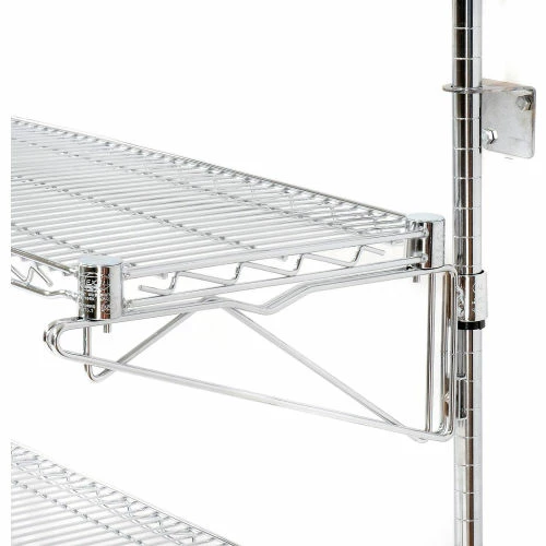Nexel® Chrome Wall Mount Wire Shelving 48"W x 18"D x 34"H 2 - Shelf Starter 3 Nexel® Chrome Wall Mount Wire Shelving 48"W x 18"D x 34"H 2 - Shelf Starter - Image 3