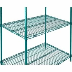 Nexel® Poly-Green®, 4 Tier, Wire Shelving Starter Unit, 42"W x 24"D x 86"H 28 Nexel® Poly-Green®, 4 Tier, Wire Shelving Starter Unit, 42"W x 24"D x 86"H -Shelving Sales Store B1137204 03