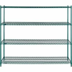 Nexel® S2472G Poly-Green® Epoxy Wire Shelf 72"W x 24"D -Shelving Sales Store B1137239 02