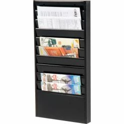 Global Industrial™ 10 Pockets - Medical Chart Hanging Wall File Holder - Black -Shelving Sales Store B170045 04
