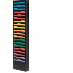 Global Industrial™ Medical Chart Hanging Wall File Holder, 20 Pockets, Black -Shelving Sales Store B170117 04