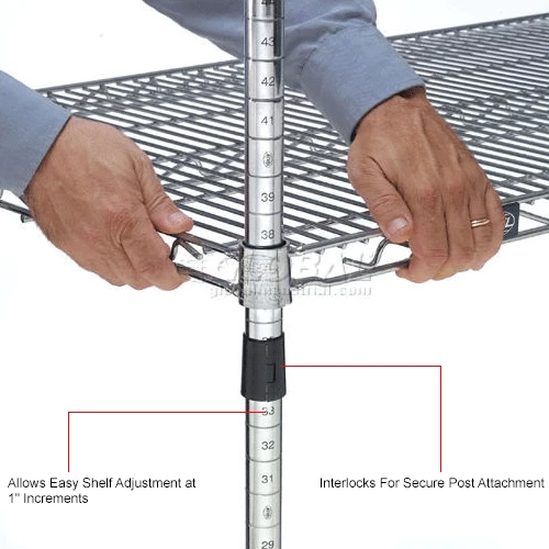 Nexel® S1442EP Nexelate® Wire Shelf 42"W x 14"D 8 Nexel® S1442EP Nexelate® Wire Shelf 42"W x 14"D - Image 8