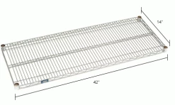 Nexel® S1442EP Nexelate® Wire Shelf 42"W x 14"D 18 Nexel® S1442EP Nexelate® Wire Shelf 42"W x 14"D -Shelving Sales Store B970100IN dim