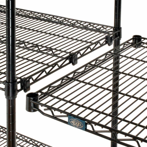 Nexel® Black Epoxy, 2 Tier, Wire Shelving Add-On Unit, 36"W x 21"D x 34"H 2 Nexel® Black Epoxy, 2 Tier, Wire Shelving Add-On Unit, 36"W x 21"D x 34"H - Image 2
