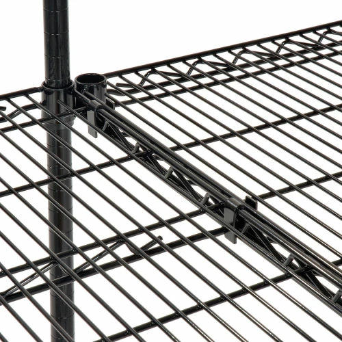 Nexel® Black Epoxy, 2 Tier, Wire Shelving Add-On Unit, 24"W x 24"D x 34"H 3 Nexel® Black Epoxy, 2 Tier, Wire Shelving Add-On Unit, 24"W x 24"D x 34"H - Image 3