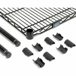 Nexel® Black Epoxy, 3 Tier, Wire Shelving Add-On Unit, 60"W x 14"D x 34"H -Shelving Sales Store B970143 03 25