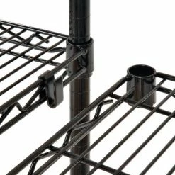 Nexel® Black Epoxy, 4 Tier, Wire Shelving Add-On Unit, 48"W x 24"D x 74"H -Shelving Sales Store B970143 05 31