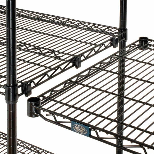 Nexel® Black Epoxy, 4 Tier, Wire Shelving Add-On Unit, 36"W x 24"D x 86"H 2 Nexel® Black Epoxy, 4 Tier, Wire Shelving Add-On Unit, 36"W x 24"D x 86"H - Image 2