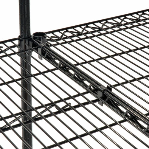 Nexel® Black Epoxy, 4 Tier, Wire Shelving Add-On Unit, 36"W x 24"D x 86"H 3 Nexel® Black Epoxy, 4 Tier, Wire Shelving Add-On Unit, 36"W x 24"D x 86"H - Image 3