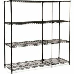 Nexel® Black Epoxy, 4 Tier, Wire Shelving Add-On Unit, 36"W x 24"D x 86"H 15 Nexel® Black Epoxy, 4 Tier, Wire Shelving Add-On Unit, 36"W x 24"D x 86"H -Shelving Sales Store B970146 06