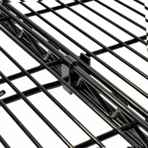 Nexel® Black Epoxy, 4 Tier, Wire Shelving Add-On Unit, 36"W x 24"D x 86"H 9 Nexel® Black Epoxy, 4 Tier, Wire Shelving Add-On Unit, 36"W x 24"D x 86"H - Image 9