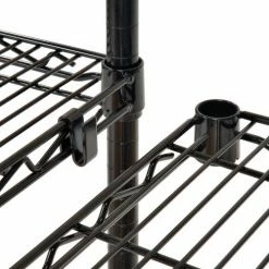 Nexel® Black Epoxy, 4 Tier, Wire Shelving Add-On Unit, 48"W x 24"D x 86"H -Shelving Sales Store B970173 05