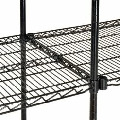 Nexel® Black Epoxy, 4 Tier, Wire Shelving Add-On Unit, 48"W x 24"D x 86"H -Shelving Sales Store B970173 07