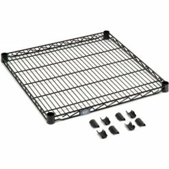 Nexel® S2448B Black Epoxy Wire Shelf 48"W x 24"D