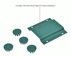 Nexel® Poly-Green® Double Arm Fixed Wall Bracket, 24" -Shelving Sales Store DAB24GZIN 2wco