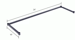 Nexel® DF1824N Nexelon® Three-Sided Steel Frame 24"W x 18"D -Shelving Sales Store DF1824NIN dim