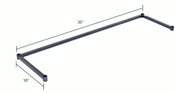 Nexel® DF1836N Nexelon® Three-Sided Steel Frame 36"W x 18"D -Shelving Sales Store DF1836NIN dim