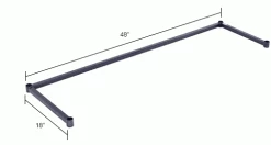 Nexel® DF1848N Nexelon® Three-Sided Steel Frame 48"W x 18"D -Shelving Sales Store DF1848NIN dim