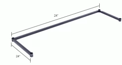 Nexel® DF2424N Nexelon® Three-Sided Steel Frame 24"W x 24"D -Shelving Sales Store DF2424NIN dim