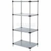 Nexel® Galvanized Steel, 5 Tier, Solid Shelving Starter Unit, 36"Wx18"Dx74"H