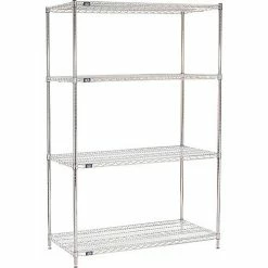 Nexel® ESD, 5 Tier, Wire Shelving Starter Unit, 54"W x 18"D x 74"H -Shelving Sales Store GLL 18547ESD5