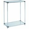 Nexel® Galvanized Steel, 2 Tier, Solid Shelving Starter Unit, 60"Wx18"Dx34"H