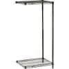 Nexel® Black Epoxy, 2 Tier, Wire Shelving Add-On Unit, 30"W x 18"D x 34"H