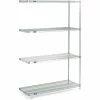 Nexel® Stainless Steel, 5 Tier, Wire Shelving Add-On Unit, 30"W x 24"D x 74"H